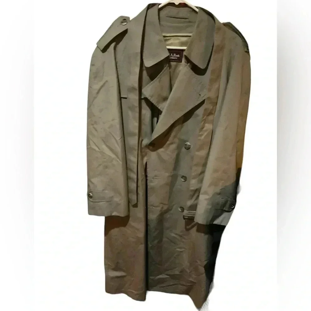 Jos. A. Bank Clothiers Trench Coat with Belt Sz 40R - Picture 1 of 7